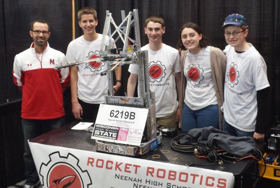 Rocket Robotics team 6219B: Eli Goethel, Josh Sturgell, Olivia Mauk, and Connor Anerson. 