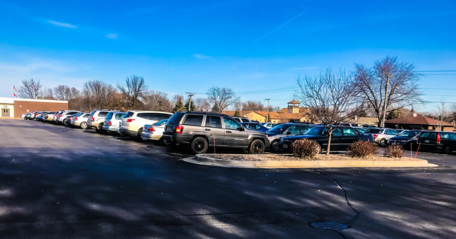 The most noticeable change is that a car drives around the parking lot, issuing tickets instead of Mr. William Bauer, who functions as campus security. 