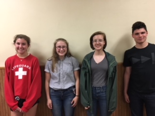 (From left to right) Sophomores Lorna Kelly, Sarah Czech, Noelle Schumacher, and Eugenio Calderon will be foreign exchange students during their junior years.