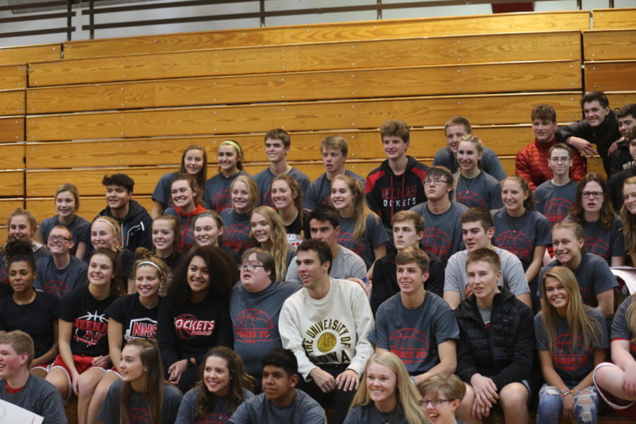 Students and Special Olympics athletes pose for photos at the conclusion of Phase 2C