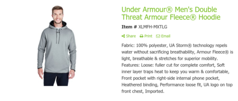 Under armour adult double threat sales armour fleece hood