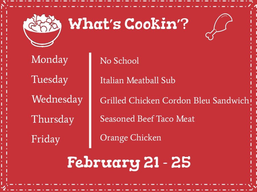 Whats Cookin_ - Weekly Lunch Menu