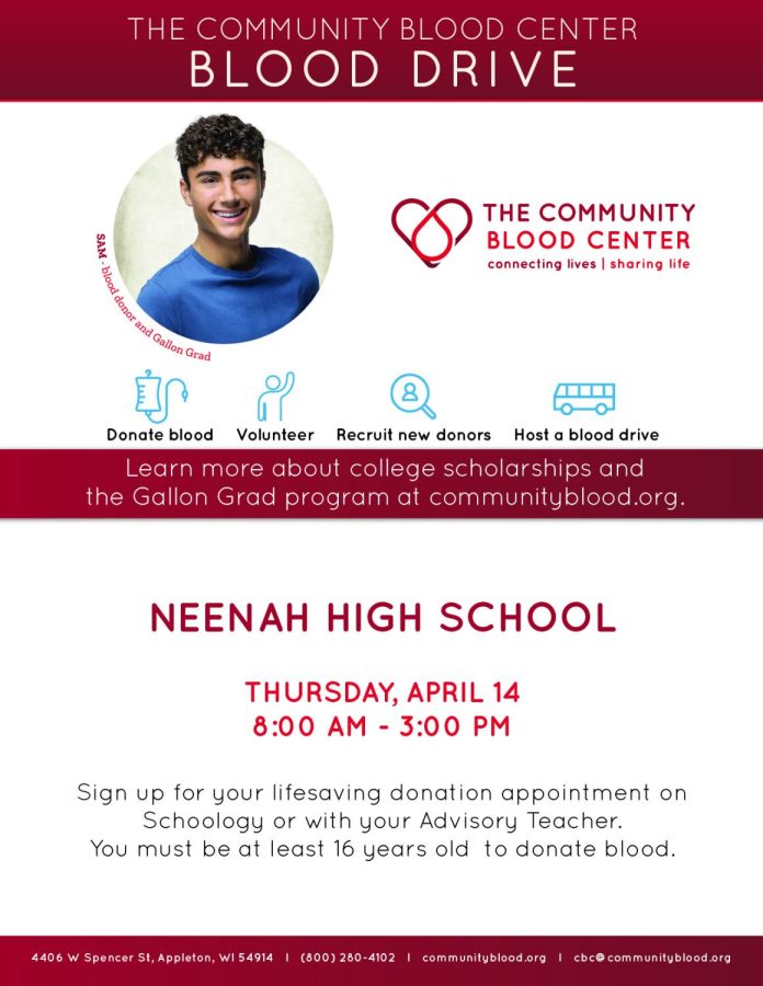 Blood Drive to Take Donations at NHS April 14