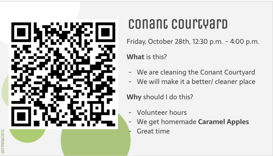 Conant Courtyard Cleanup: Oct. 28