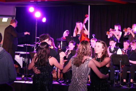 Stompin at the Savoy was held in the cafeteria on Jan. 21.  Members of NHSs Intermediate and Advanced Jazz ensembles played at the event.