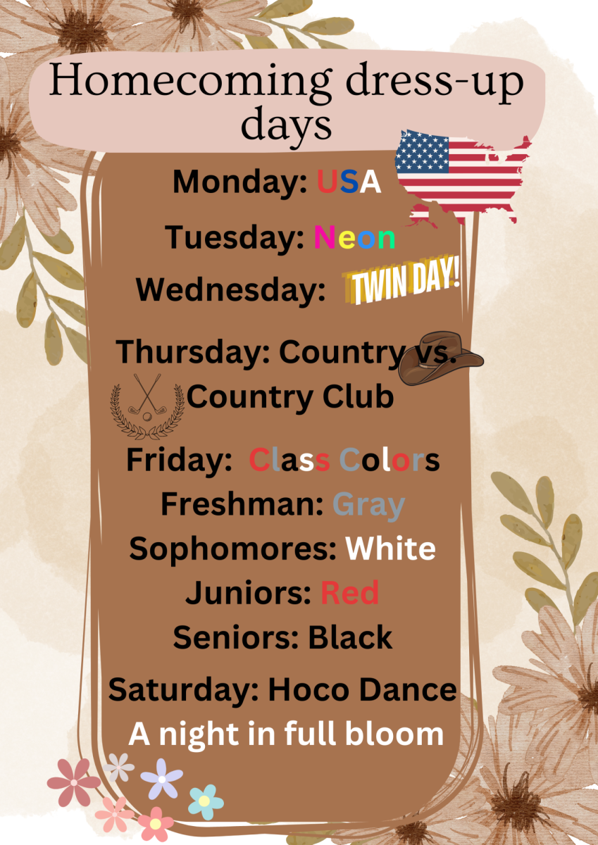 Homecoming Week Dress up Days